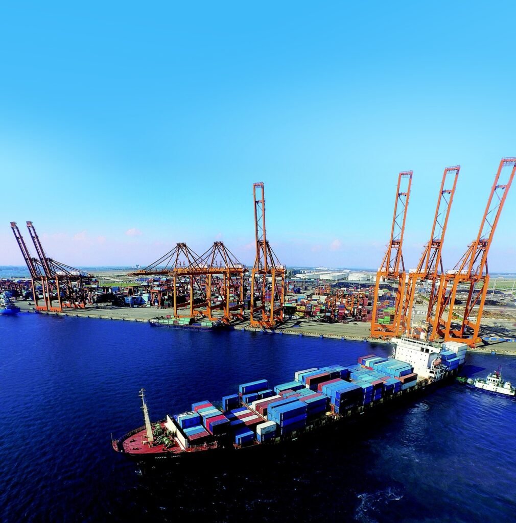 port, nature, sea, cargo ship, crane